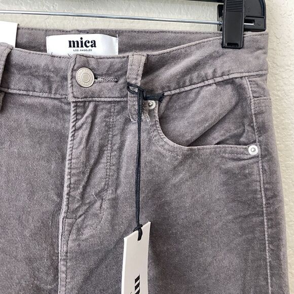 Mica Los Angeles Jeans Womens Size 27 Highrise Velvet Flare Brown Wide Leg New - Picture 4 of 9